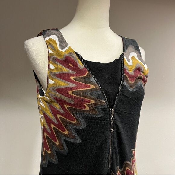 Aryeh Multicolor Zigzag Pattern sleeveless mini sweater Dress size medium - Picture 5 of 15